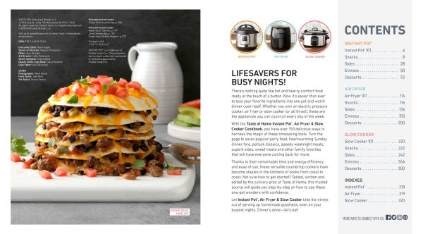 Taste of Home Instant Pot/Air Fryer/Slow Cooker