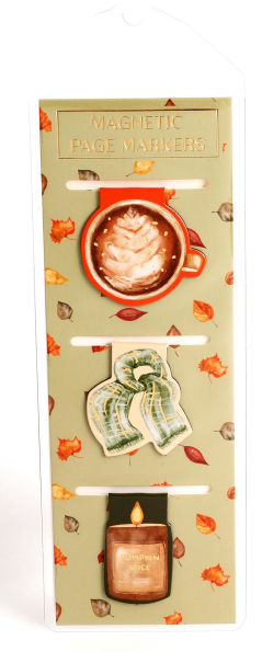 Set of 3 Magnet Bookmarks Pumpkin Spice