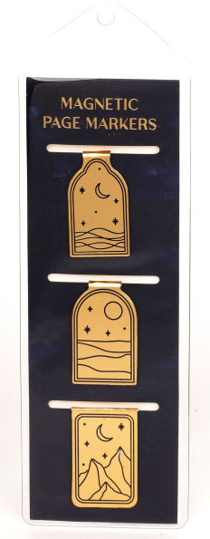 Set of 3 Magnet Bookmarks Moon