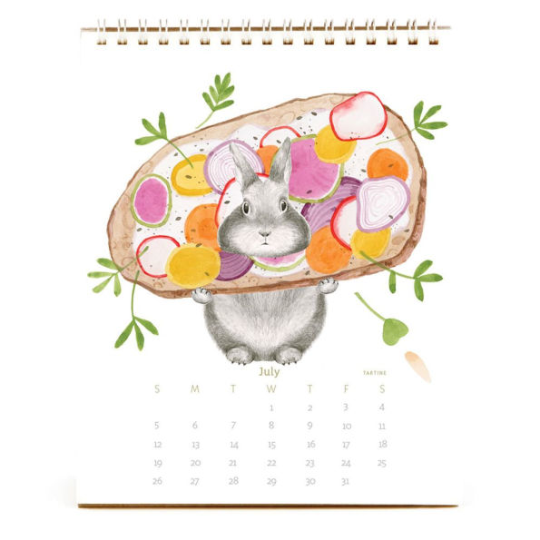 2026 Dear Hancock Bunny Calendar-Hare at the Caf
