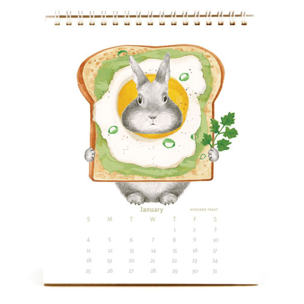 2026 Dear Hancock Bunny Calendar-Hare at the Caf