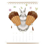 Alternative view 4 of 2026 Dear Hancock Bunny Calendar-Hare at the Caf