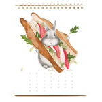 Alternative view 6 of 2026 Dear Hancock Bunny Calendar-Hare at the Caf