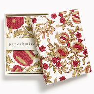 Title: Pomegranate Block Printed Cotton Card Boxed Set 6pk - Exclusive