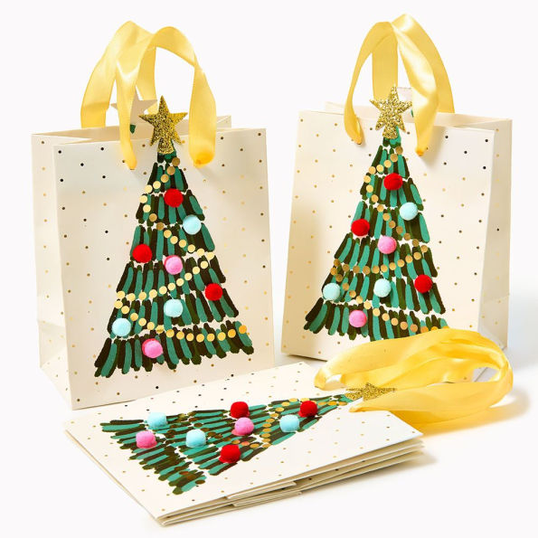 Festive Tree Treat Bags S/4