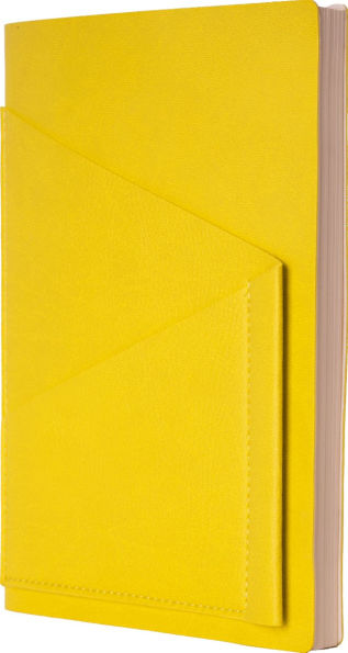 Butter Yellow Diagonal Pocket Leather Journal