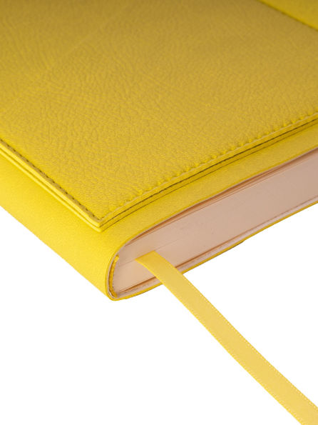 Butter Yellow Diagonal Pocket Leather Journal