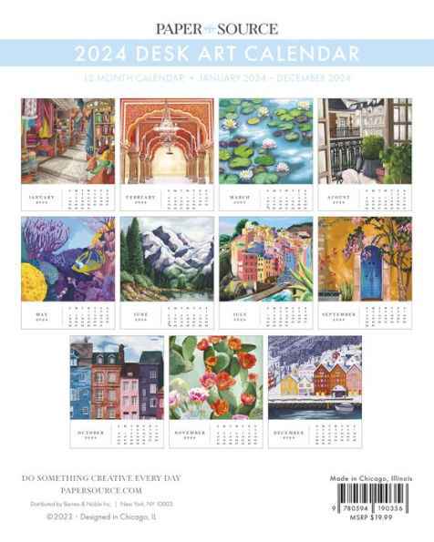 2024 Desk Art Easel Calendar