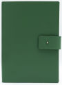 Green Leather Journal with Button Closure and Dotted pages