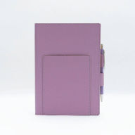 Title: Purple Leather Journal with pen included and Blank Pages