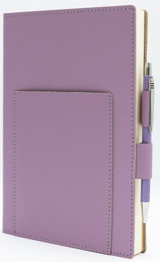 Purple Leather Journal with pen included and Blank Pages