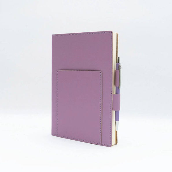 Purple Leather Journal with pen included and Blank Pages