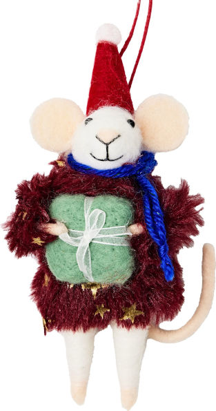 Felted Holiday Mice, Assorted 3 Styles