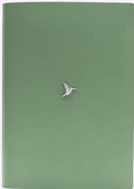 Sage Green Brass Hummingbird journal