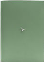Sage Green Brass Hummingbird journal