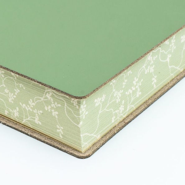 Sage Green Brass Hummingbird journal