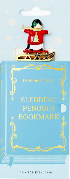 Skiing Penguin Bookmark