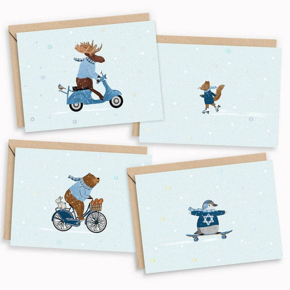Hanukkah Crusing Critters Stationery Set