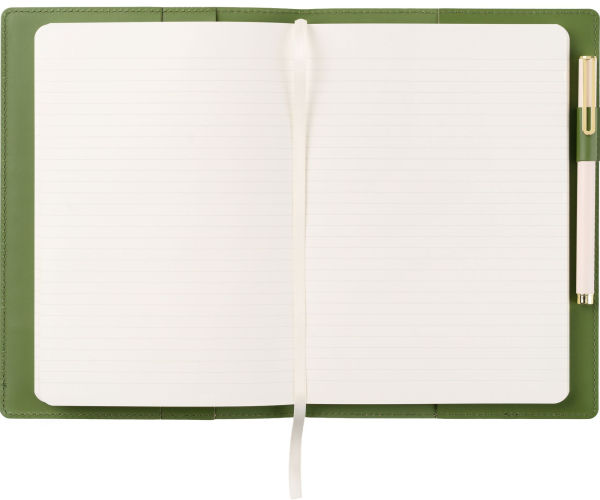 Paper Source Green Leather Refillable A5 Journal Cover