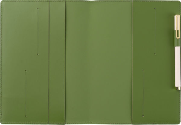 Paper Source Green Leather Refillable A5 Journal Cover