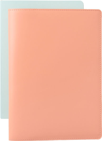 Paper Source Peach Leather Refillable A5 Journal Cover