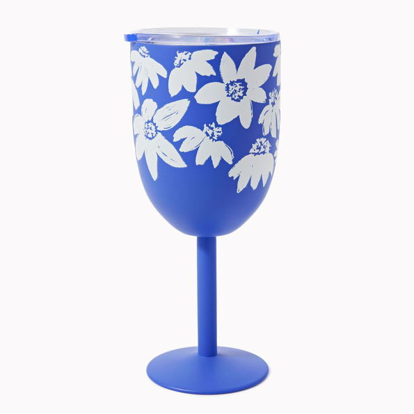 Lidded Floral Wine Tumbler Exclusive