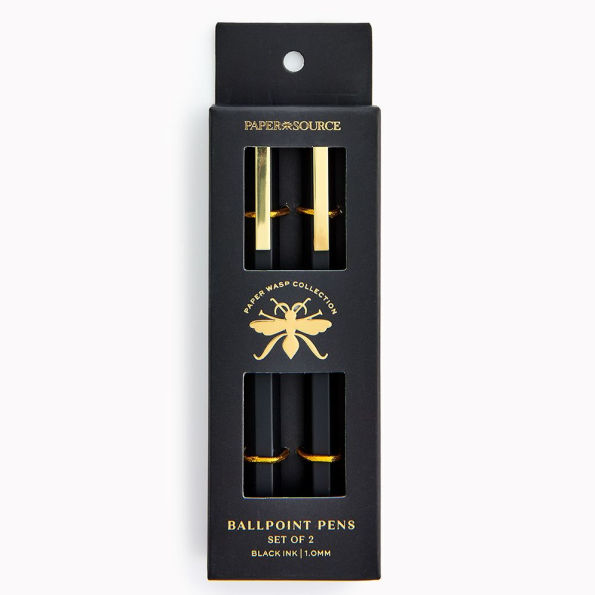 Paper Wasp Black Soft Touch Ballpoint S/2 - Limited Edition