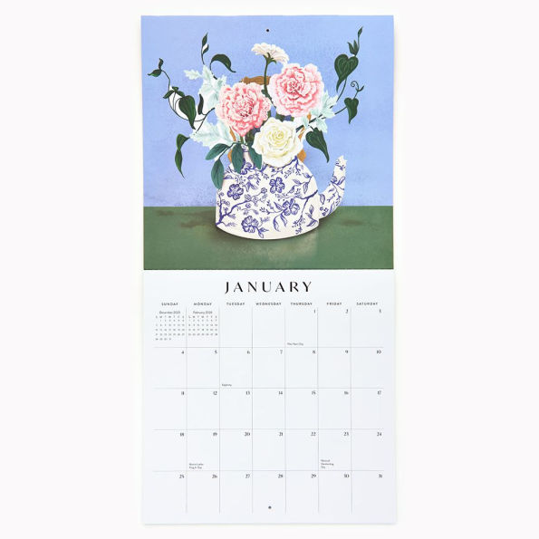 2026 Paper Source Floral Vase Calendar