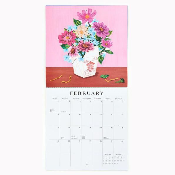 2026 Paper Source Floral Vase Calendar