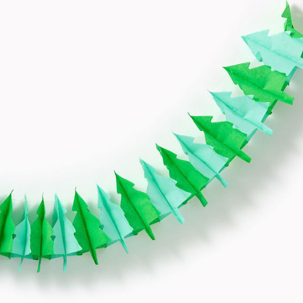 Green Tree Paper Banner