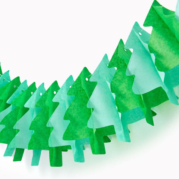 Green Tree Paper Banner