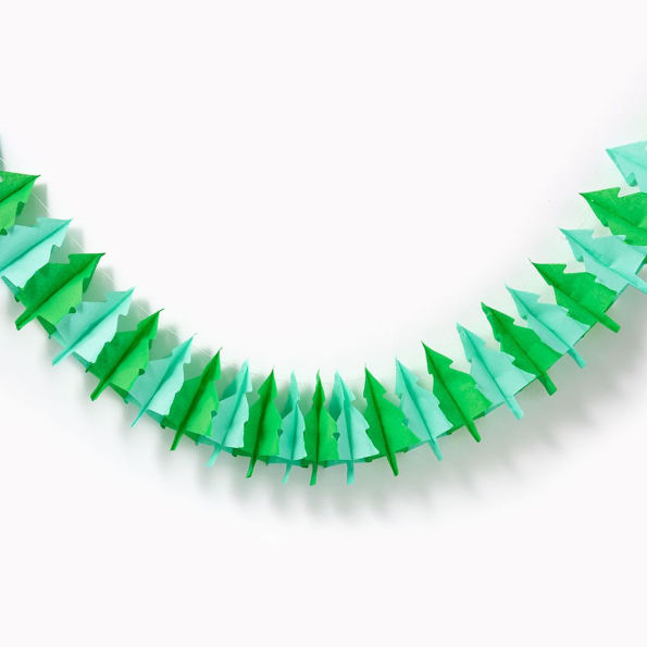 Green Tree Paper Banner