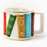 Alternative view 1 of Bookshelf Ceramic Mug