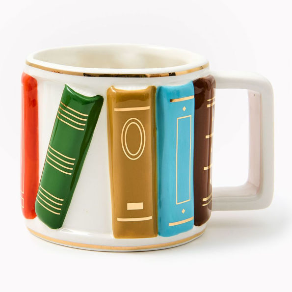 Bookshelf Ceramic Mug