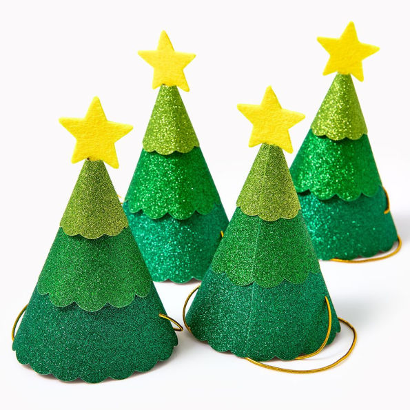 Glitter Tree Party Hats
