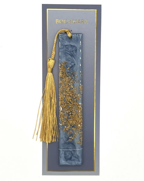 Geode Resin Bookmarks - Blue/Gold