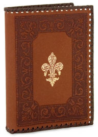 Title: Giglio Brown Recycled Gold Stitched Italian Lined Leather Journal 7 x 10