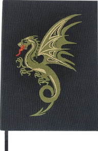 Title: EMBROIDERED JOURNAL DRAGON- BLACK, Author: V&M