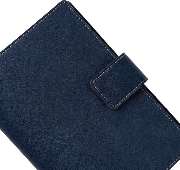 Paper Source Nautic Blue A5 Leather Journal Cover with Clasp