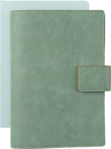 Paper Source Sage Green A5 Leather Journal Cover with Clasp
