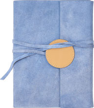 Title: Periwinkle Suede Flap Journal with Round Leather Detail