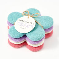 Title: Felted Flower Coasters - Set of 4