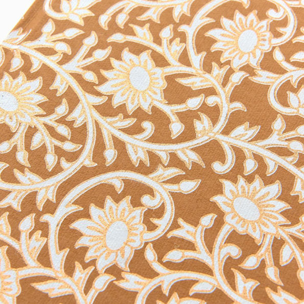 GOLD FLORAL HARDCOVER NOTEBOOK
