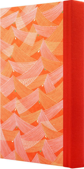 Classic Medium Journal A5 Geometric Waves / Orange