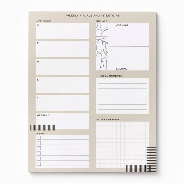 Jeremiah Brent Weekly Rituals Organizational Pad