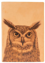 Nubuk Leather Journal With Digital Printed Owl