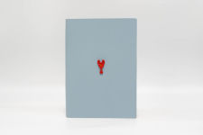 Alternative view 1 of Smooth Calfskin Light Blue Leather Journal with Lobster