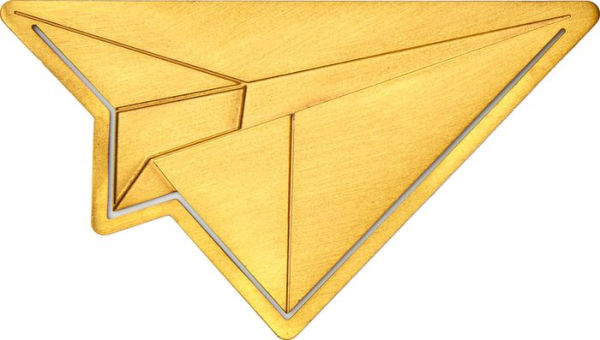 Paper Airplane Brass Bookmark