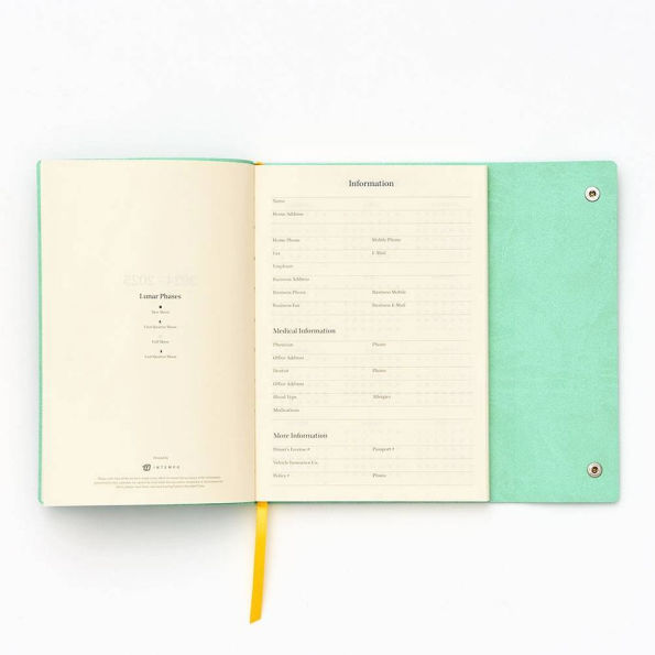 2025 Paper Source Jade Leather Chicago Ave Weekly Planner