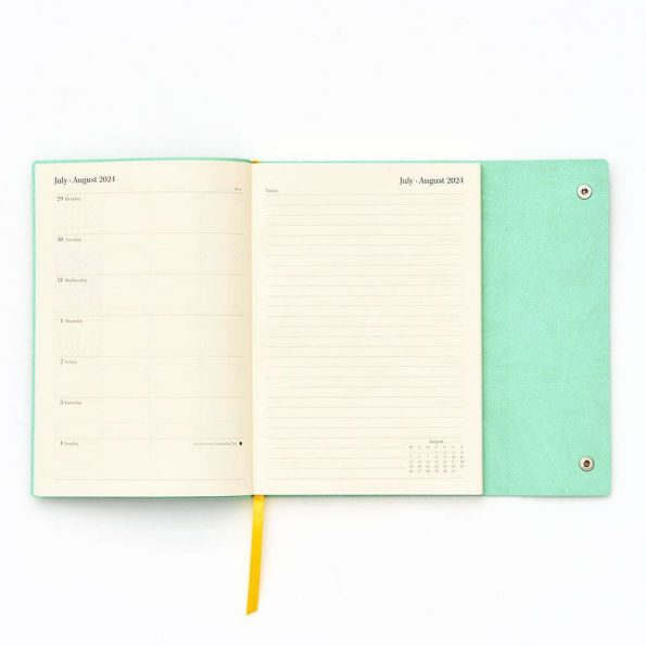 2025 Paper Source Jade Leather Chicago Ave Weekly Planner